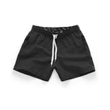 Summer Men's Shorts Casual Mid Waist Beach Shorts Solid Straight Drawstring Shorts Four Colors S-2XL