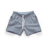 Summer Men's Shorts Casual Mid Waist Beach Shorts Solid Straight Drawstring Shorts Four Colors S-2XL