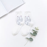 Fashion Street Art Funny Alien Planet Socks Personality Creative Funny Cartoon Cat Breathable Men Socks Happy Unisex Long Socks