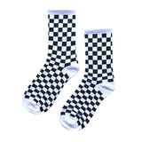 Korea Harajuku Trend Women Checkerboard Socks Geometric Checkered Socks Men Hip Hop Cotton Unisex Streetwear Novelty Socks