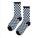 Korea Harajuku Trend Women Checkerboard Socks Geometric Checkered Socks Men Hip Hop Cotton Unisex Streetwear Novelty Socks
