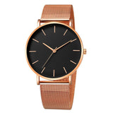 2019 simplicidad reloj moderno de cuarzo pulsera de malla de acero inoxidable para mujer pulsera Casual de alta calidad para mujer Montre Femme Q30