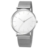 2019 simplicidad reloj moderno de cuarzo pulsera de malla de acero inoxidable para mujer pulsera Casual de alta calidad para mujer Montre Femme Q30