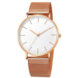 2019 simplicidad reloj moderno de cuarzo pulsera de malla de acero inoxidable para mujer pulsera Casual de alta calidad para mujer Montre Femme Q30