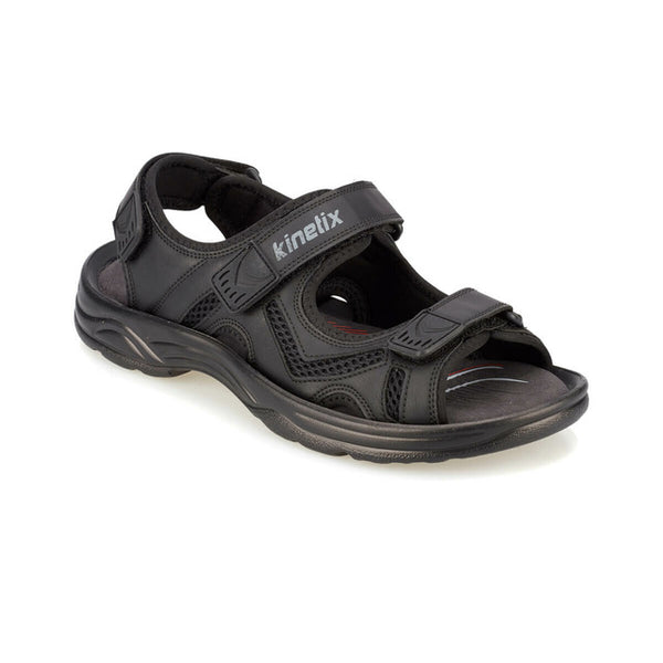 FLO Classic Men's Sandals Summer Soft Sandals Comfortable Men Shoes Outdoor Men Roman Male Sandals KINETIX DARKEN Black