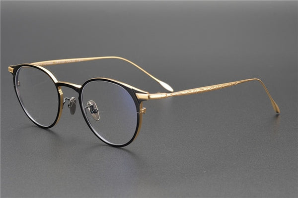 2019 Pure Titanium Round Eyeglasses Frame Optical Frames Unisex Glasses Retro Eyeglasses Prescription Men Women myopia frames