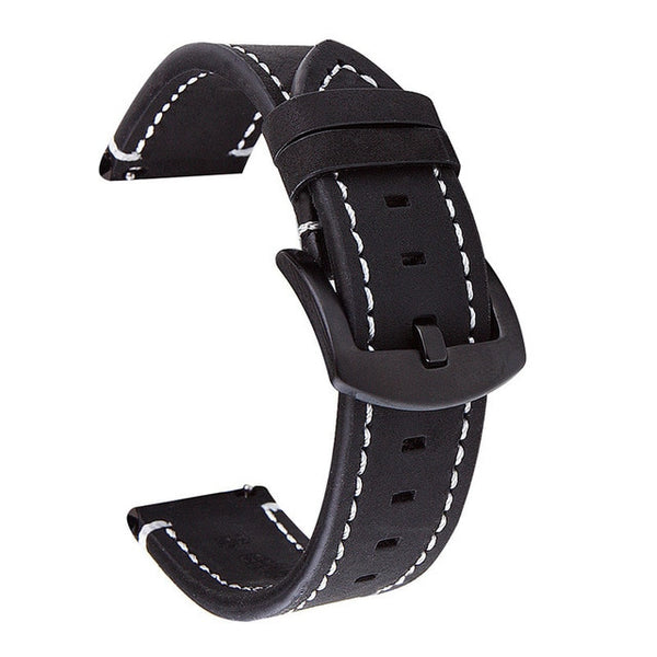 Cowhide Watch band Leather Wrist Strap 18mm 20mm 22mm Vintage Double sided Calf Skin Watch Band Quick Release